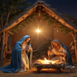 free christmas nativity scene