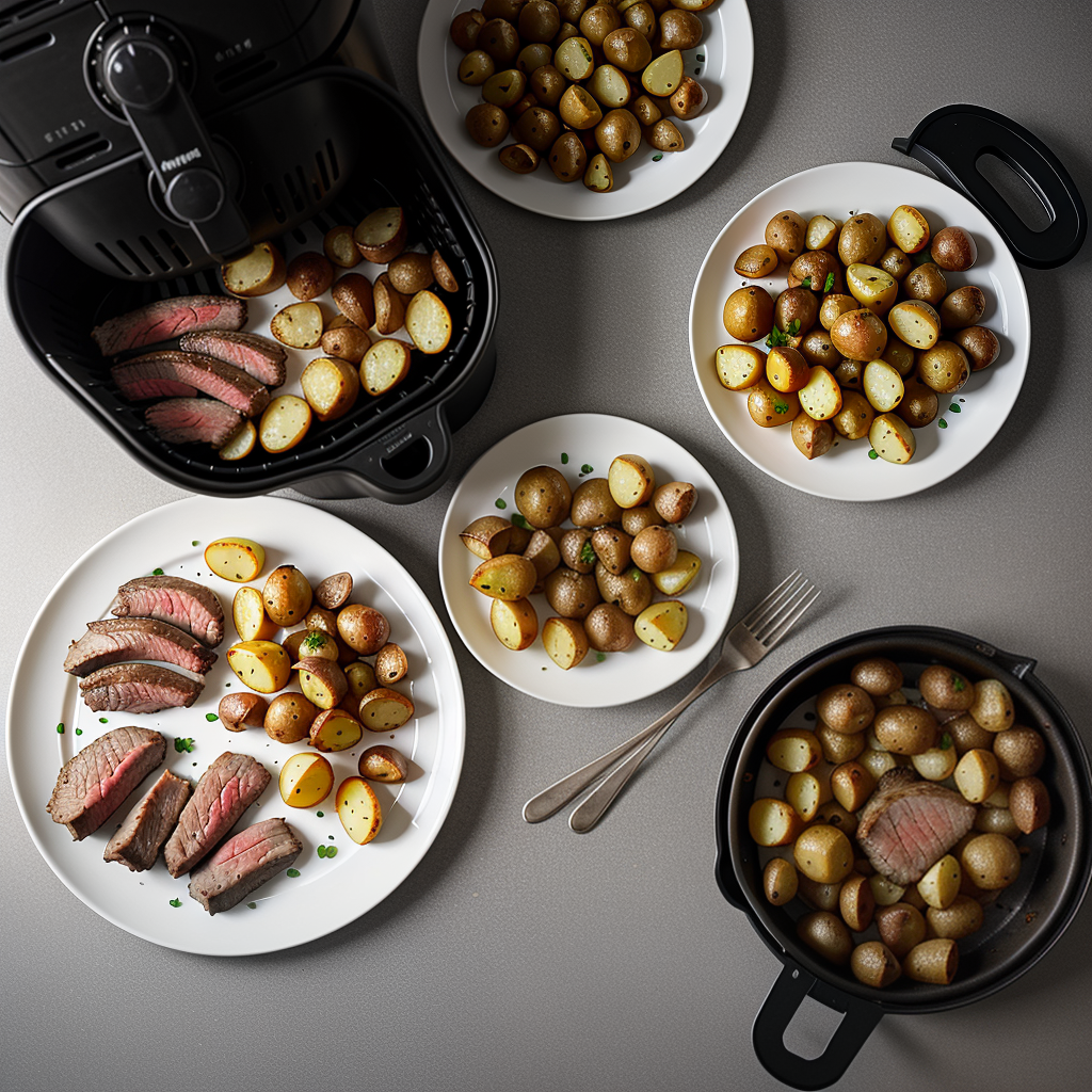 air fryer steak and potatoes