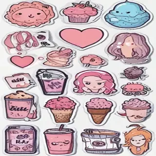 stickers png aesthetic