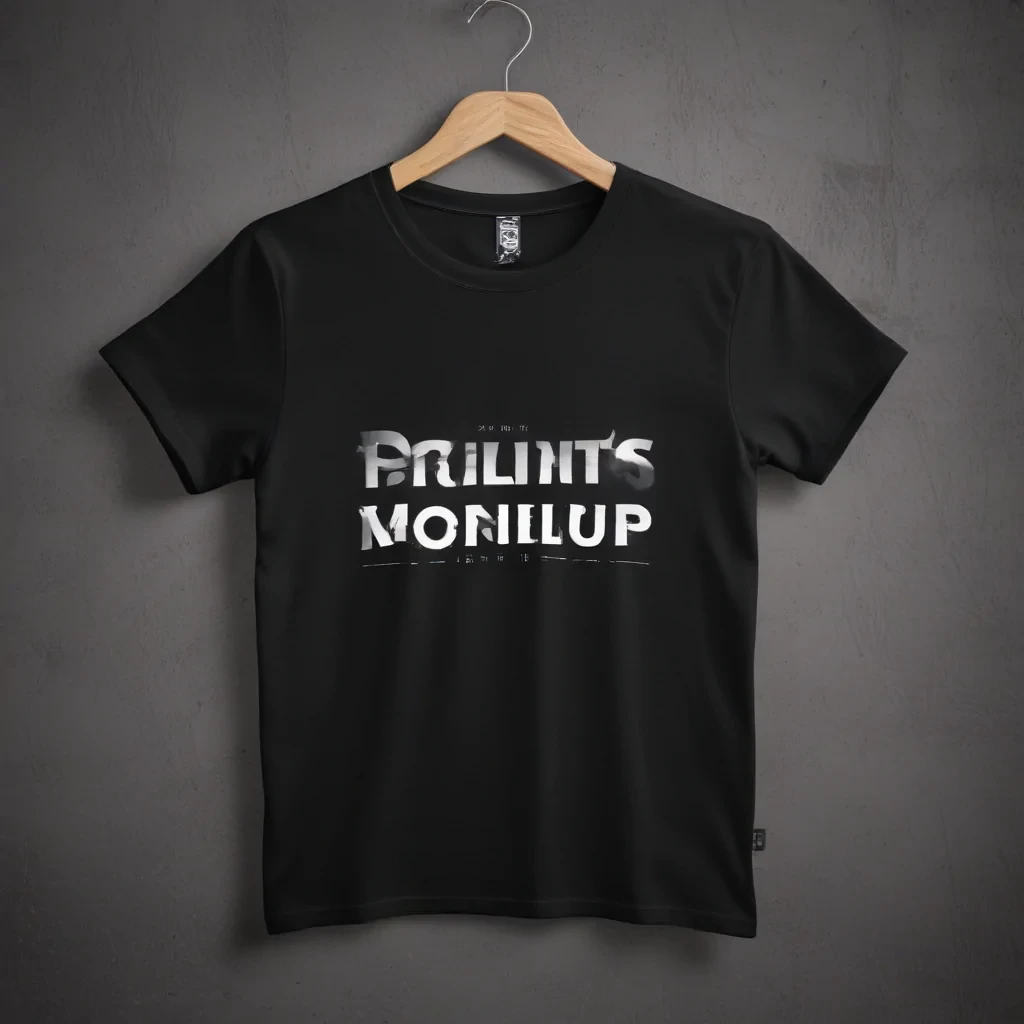 black t shirt mockup free