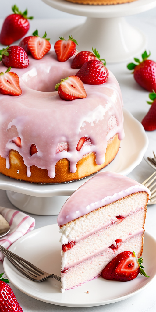 strawberry glaze for angel food cake