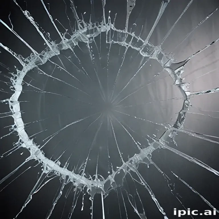 cracked glass transparent