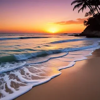 beach background sunset