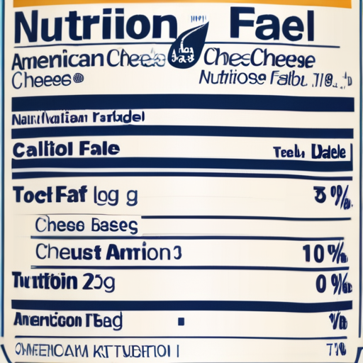 kraft american cheese nutrition label