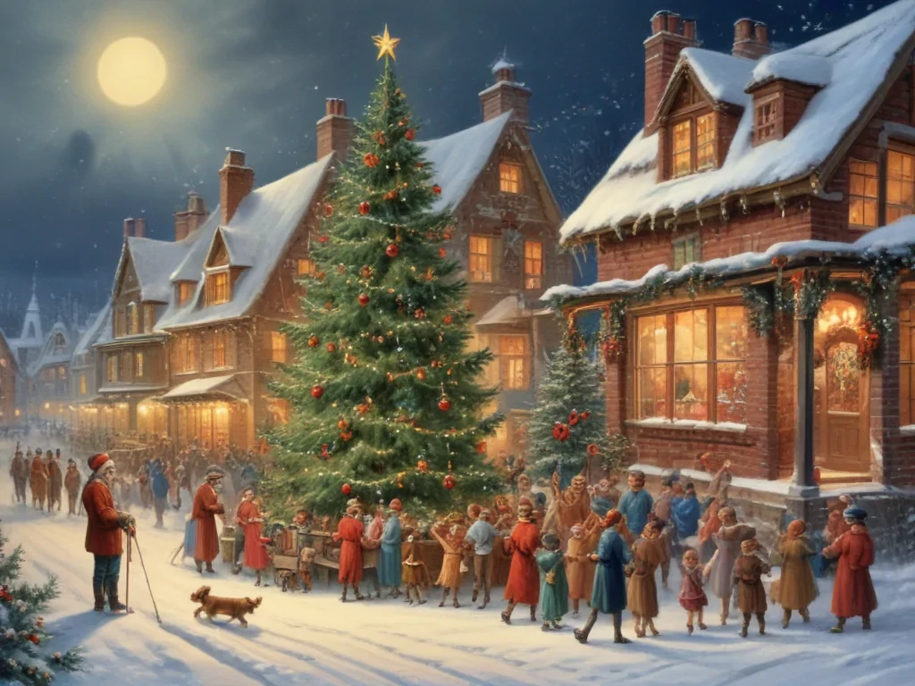 vintage christmas images to print