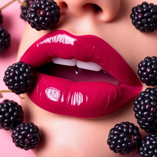 Blackberry "Twilight Crush" lip mask with exfoliating properties, gently removing dead skin cells while deeply nourishing and tinting the lips