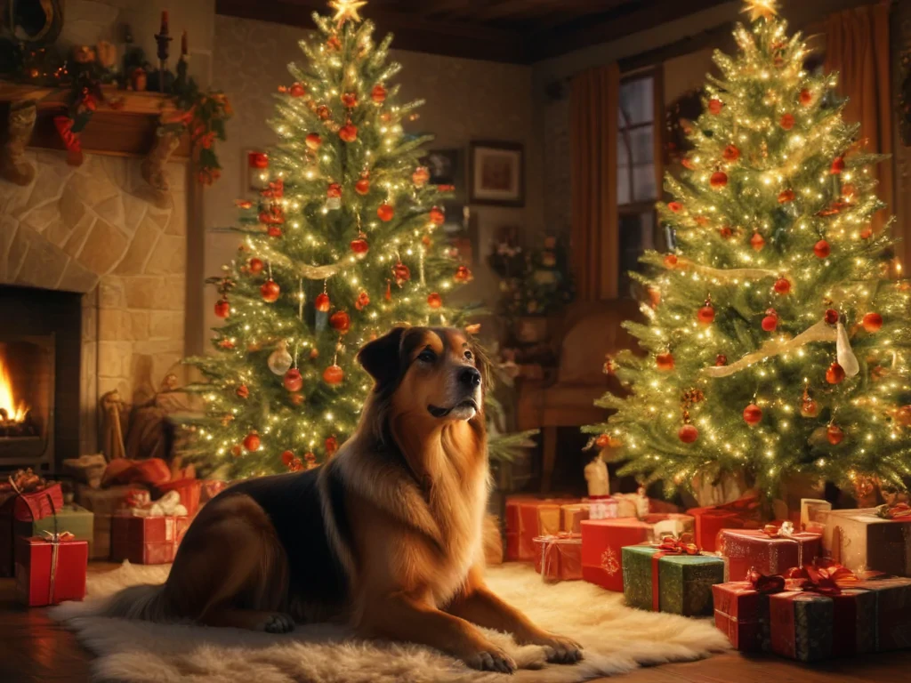 christmas wallpaper dog