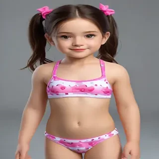 ai art little girl bikini