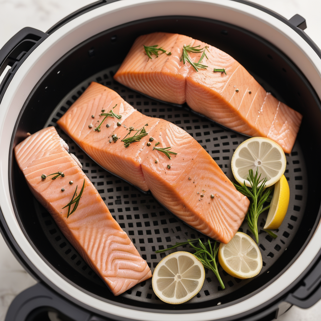 how long to cook frozen salmon in air fryer