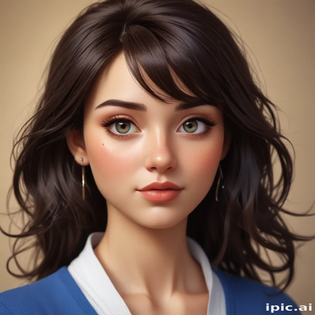 brunette cartoon character