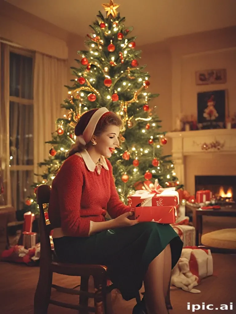 retro christmas image
