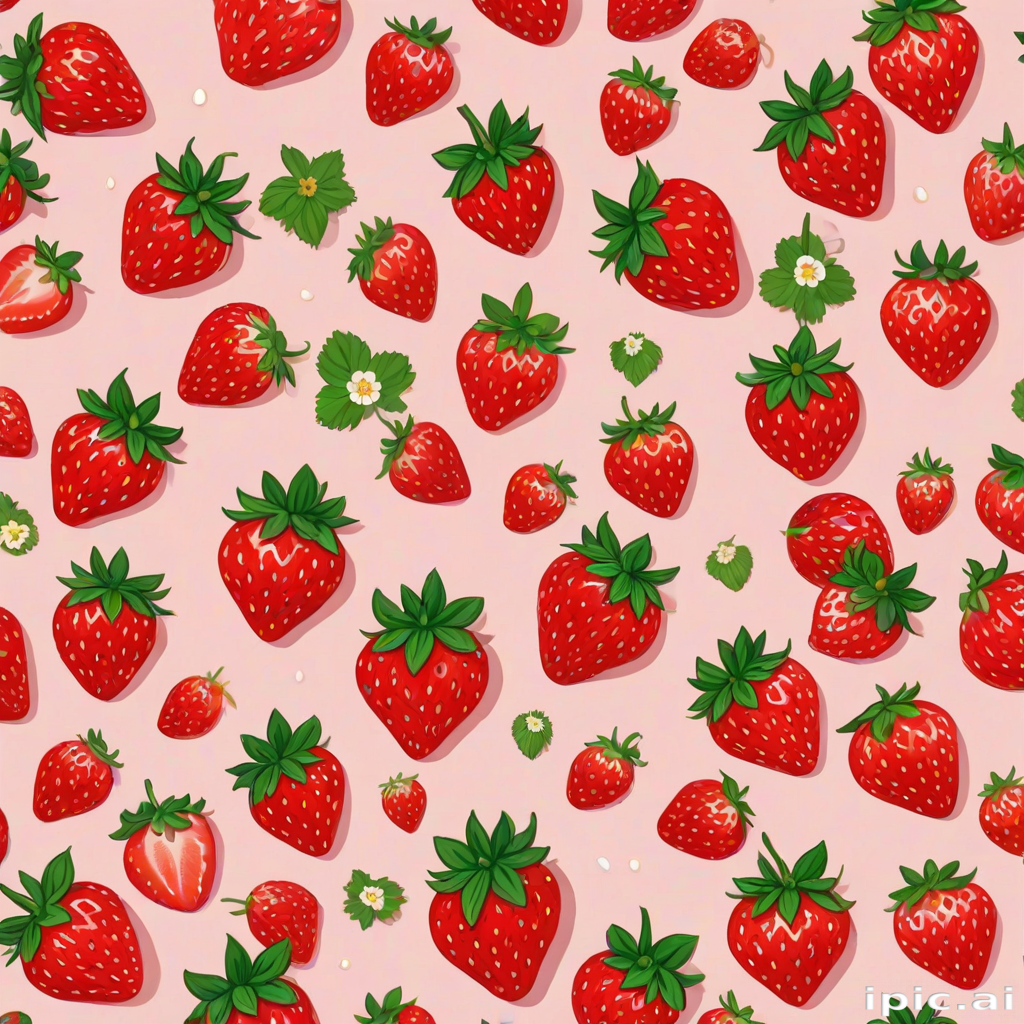 strawberry wallpaper aesthetic