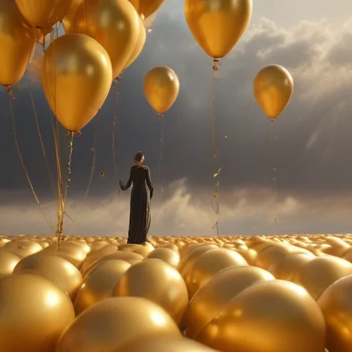 golden balloons