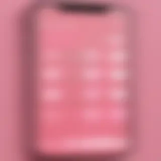pink home screen