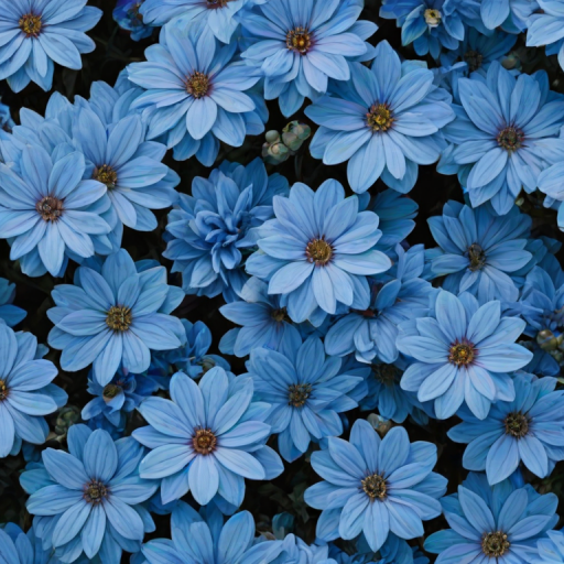 aesthetic blue flowers