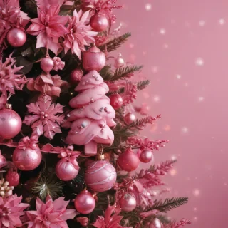 pink christmas aesthetic wallpaper