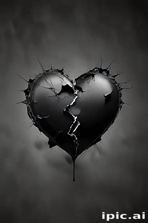 black broken heart