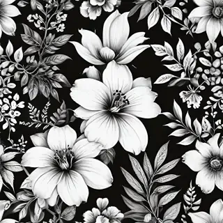flower png black and white