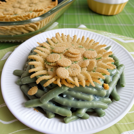 green bean casserole with ritz crackers