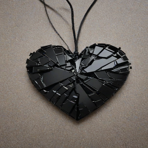 broken heart black