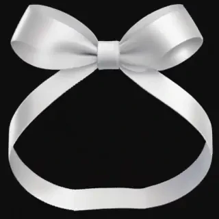 white ribbon png