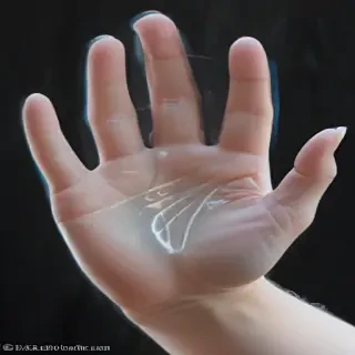 transparent prayer hand