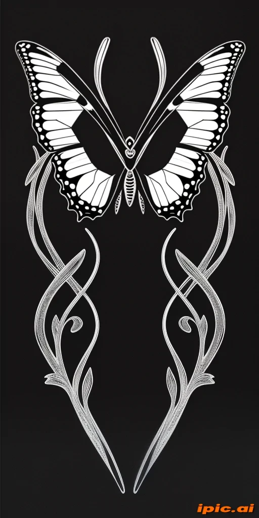 black butterfly outline