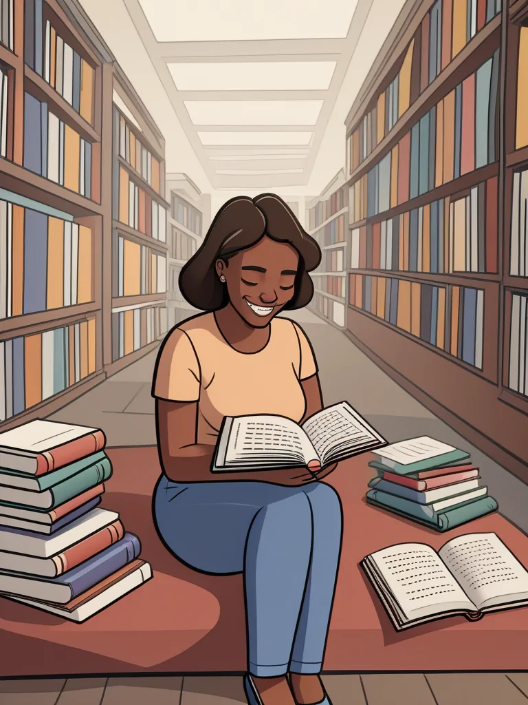 cartoon image of reading