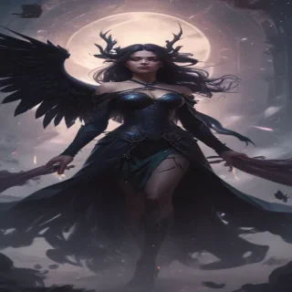 beautiful dark witch fantasy art