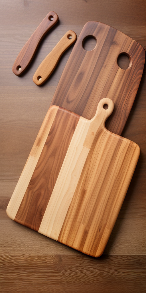 wooden cutting boards with handle