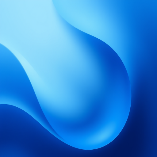 Create an abstract blue curve design with smooth gradients, high resolution, DSLR camera, focal length 50mm, aperture f/2.8, ISO 100, shot from a top-down view, using a macro lens.