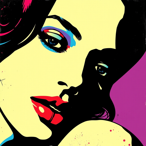 A pop art piece of angelina jolie