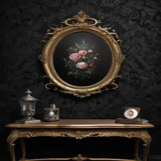 black wallpaper cute