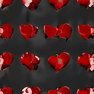 broken heart black background