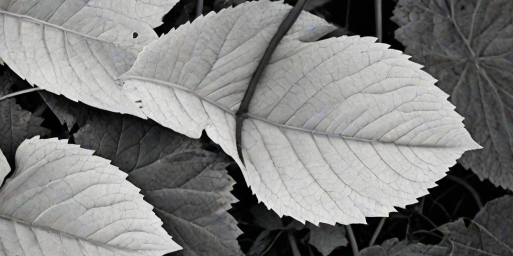 leaf white and black