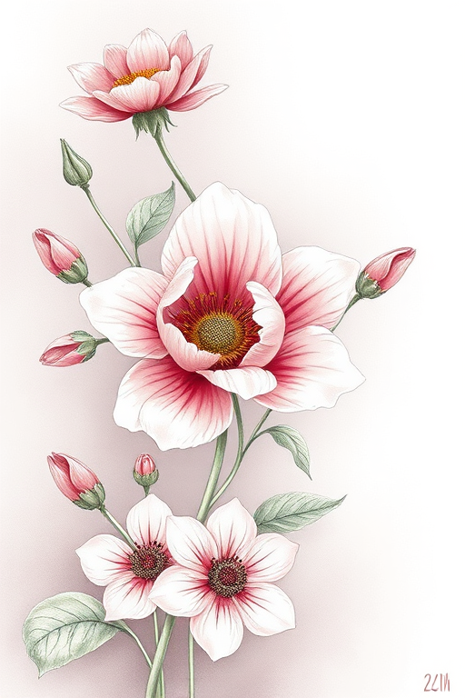 flower drawing aesthetic
