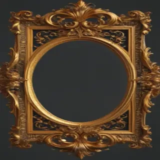golden frame png transparent