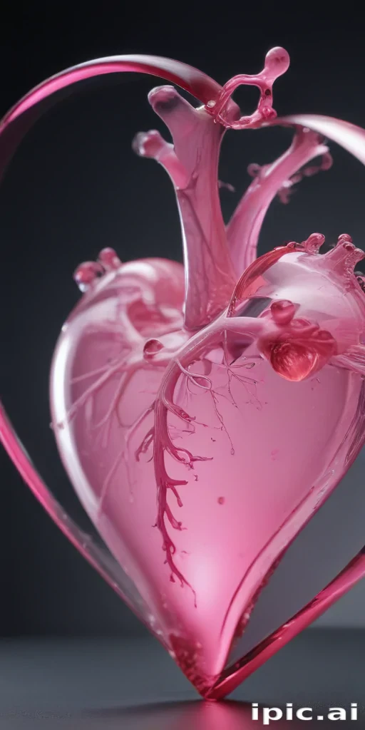 pink heart transparent