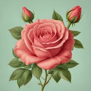 vintage rose illustration