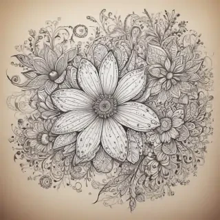 flower doodle art