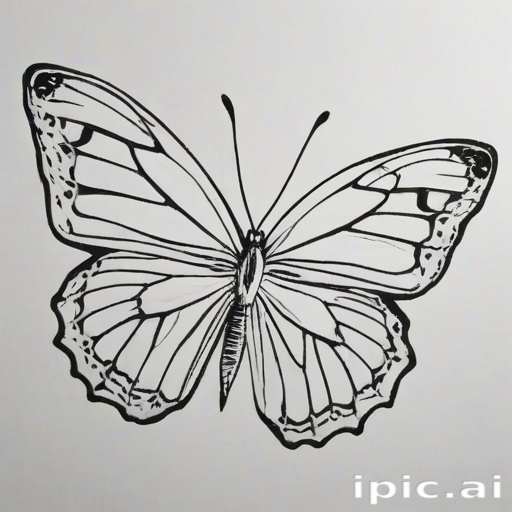 outline drawing of a butterfly