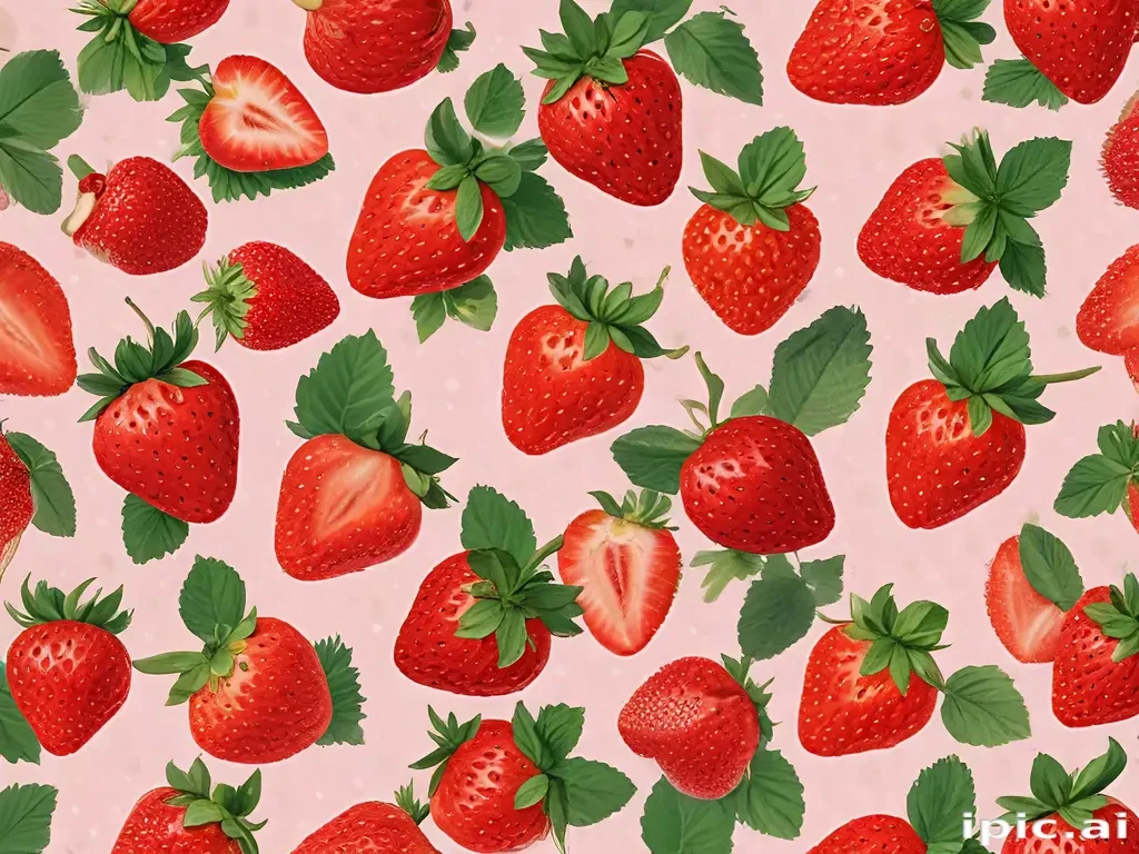 strawberry wallpaper aesthetic