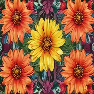 flower color drawings