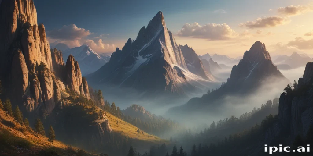 mountainous background
