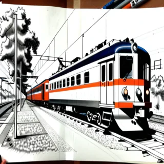 train drawing