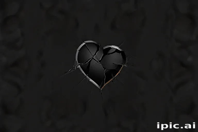broken heart black