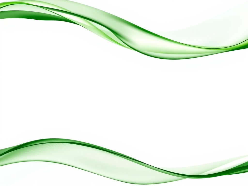 Generate a high-resolution image of smooth, flowing green waves against a plain white background, with a Canon EOS R5 camera, using a 50mm lens, f/2.8 aperture, 1/200s shutter speed, and ISO 100 to enhance image quality.