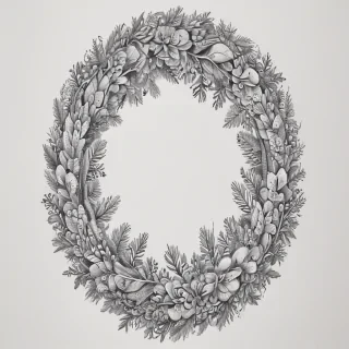 wreath drawing