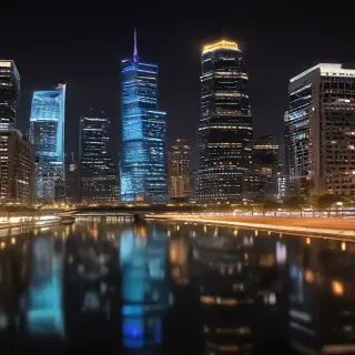 city lights background
