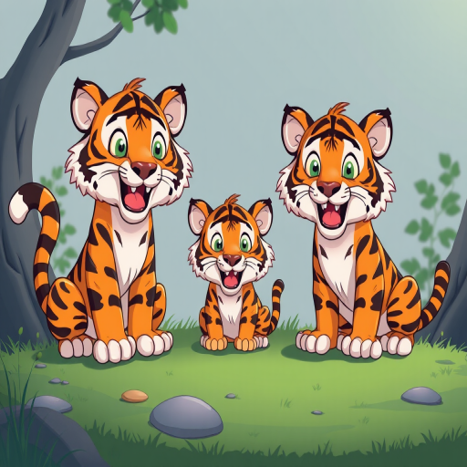 cartoon tigers